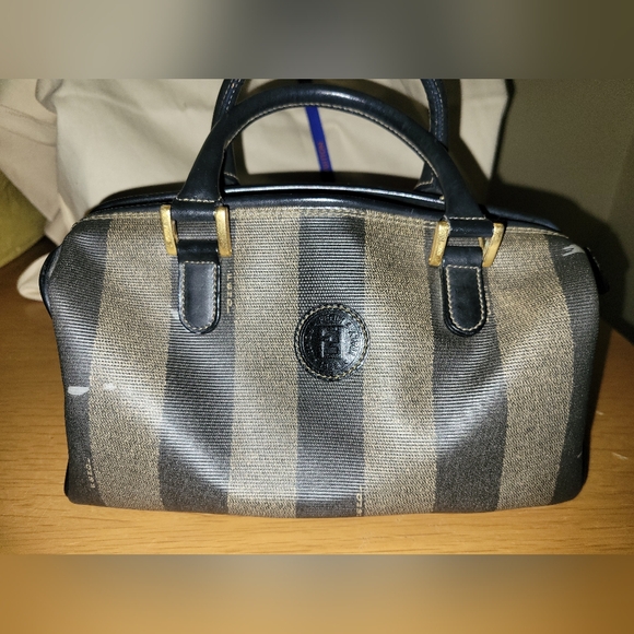 🖤💛FENDI Mini Vintage Penguin Striped Satchel - Picture 14 of 14